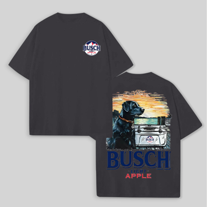 Busch Light Apple Printed Unisex Oversized T-shirt Image - 7