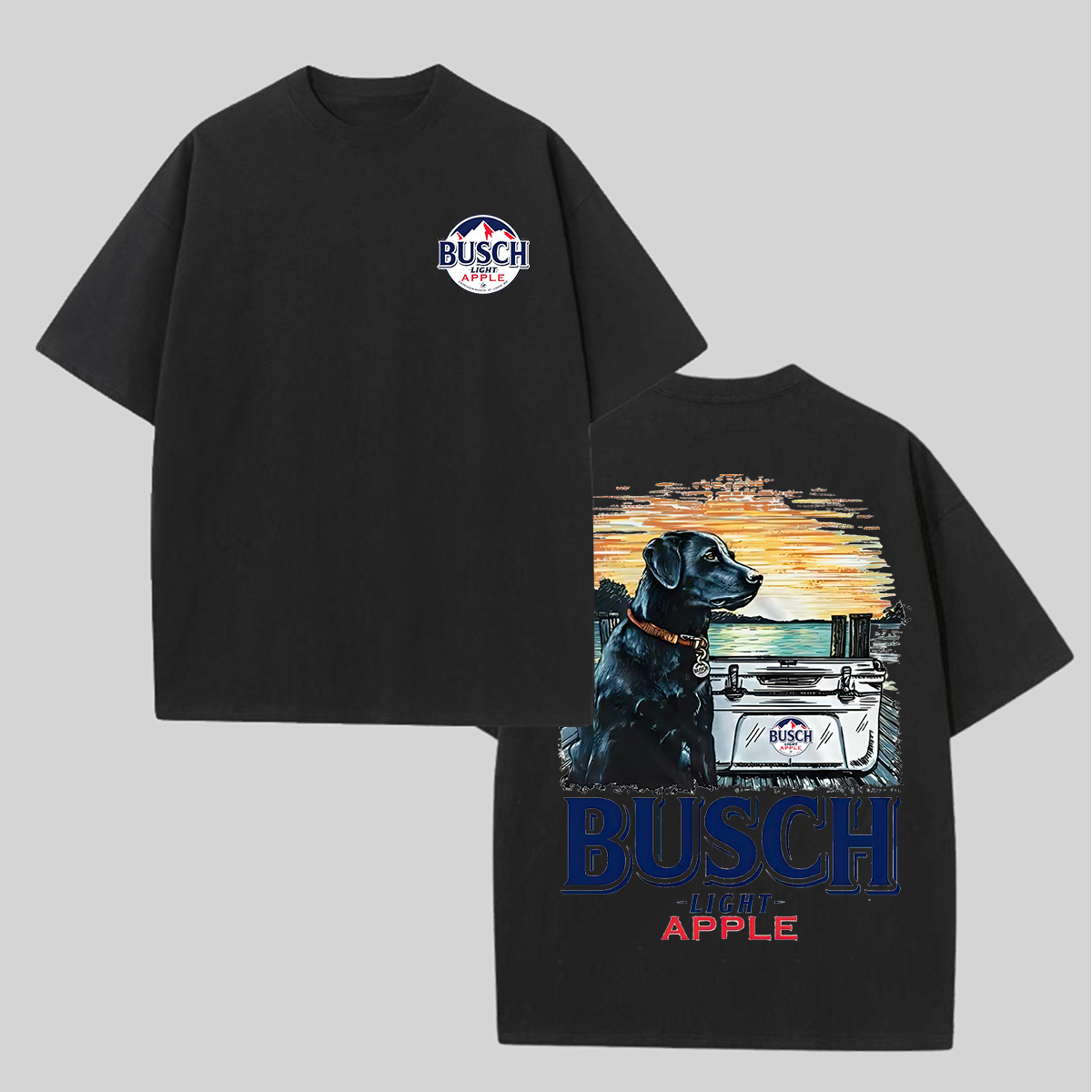 Busch Light Apple Printed Unisex Oversized T-shirt Image - 2