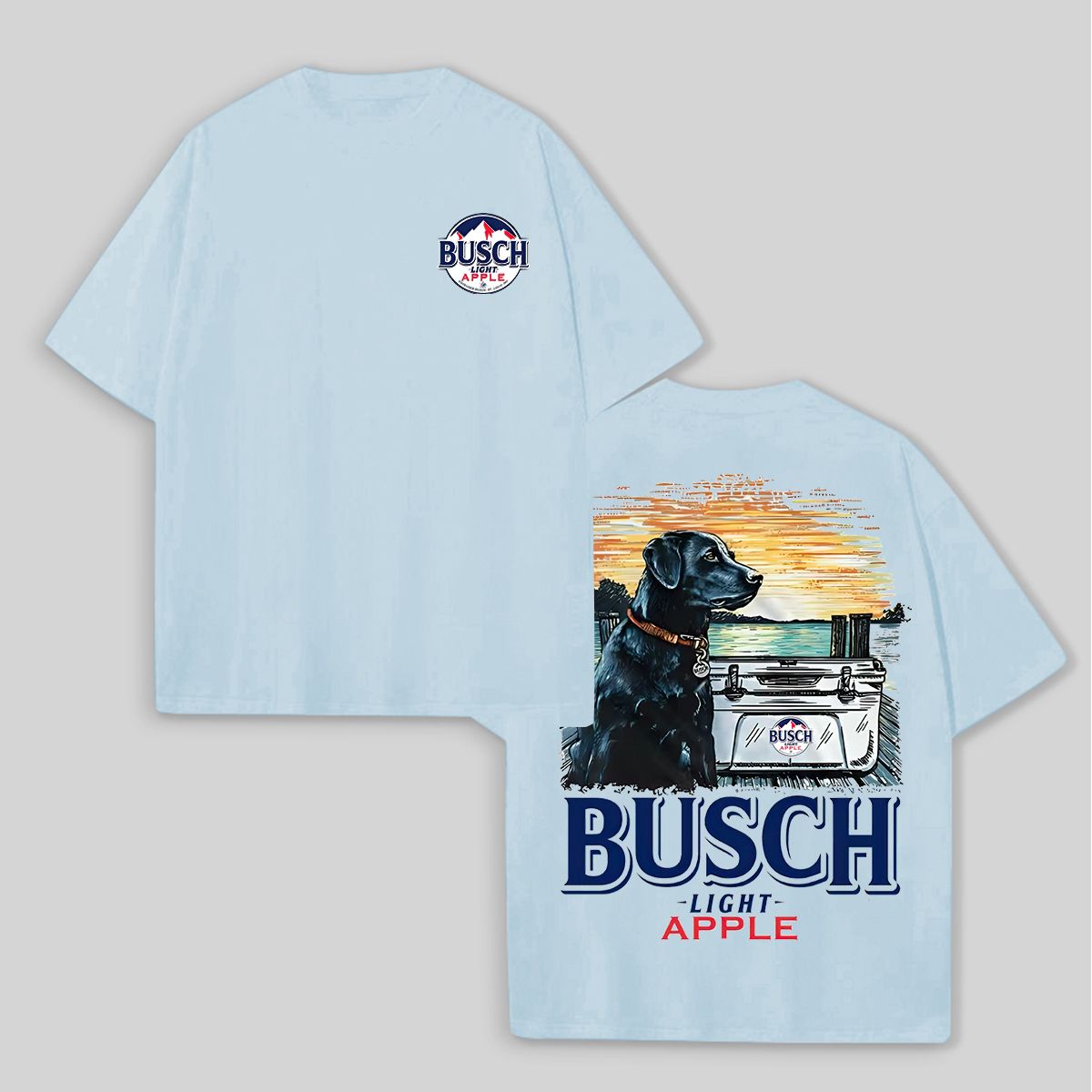 Busch Light Apple Printed Unisex Oversized T-shirt Image - 8