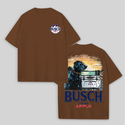 Busch Light Apple Printed Unisex Oversized T-shirt Image - 6