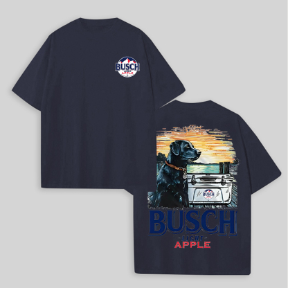 Busch Light Apple Printed Unisex Oversized T-shirt Image - 3