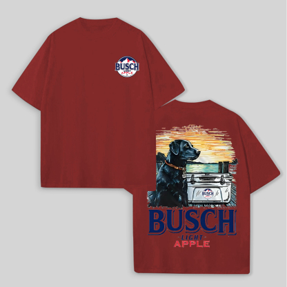 Busch Light Apple Printed Unisex Oversized T-shirt Image - 4