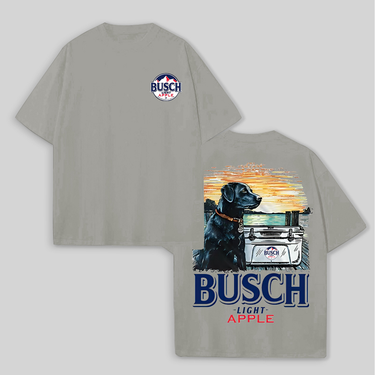 Busch Light Apple Printed Unisex Oversized T-shirt Image - 10