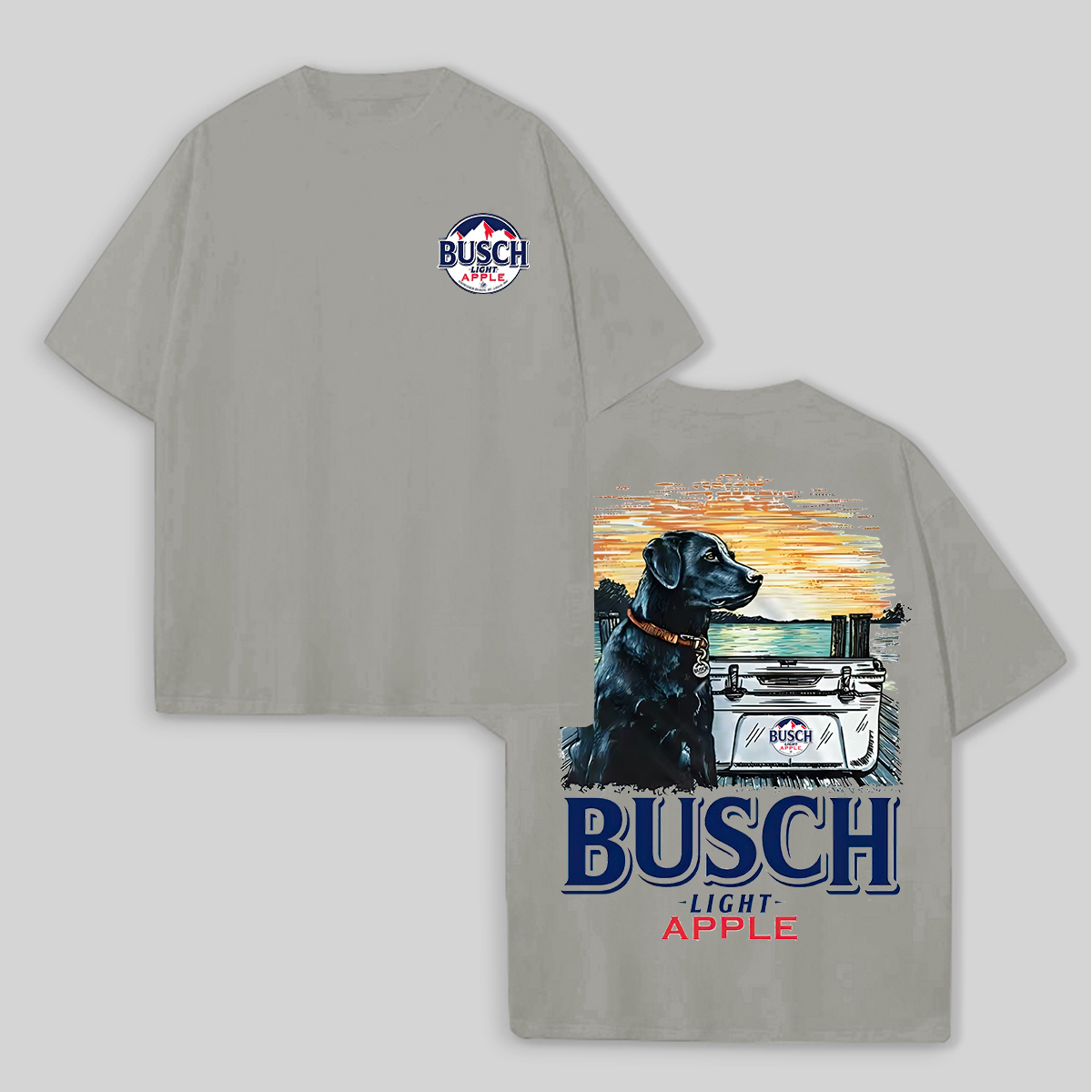 Busch Light Apple Printed Unisex Oversized T-shirt Image - 10