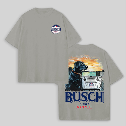 Busch Light Apple Printed Unisex Oversized T-shirt Image - 10