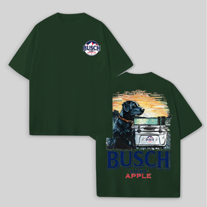 Busch Light Apple Printed Unisex Oversized T-shirt Image - 5
