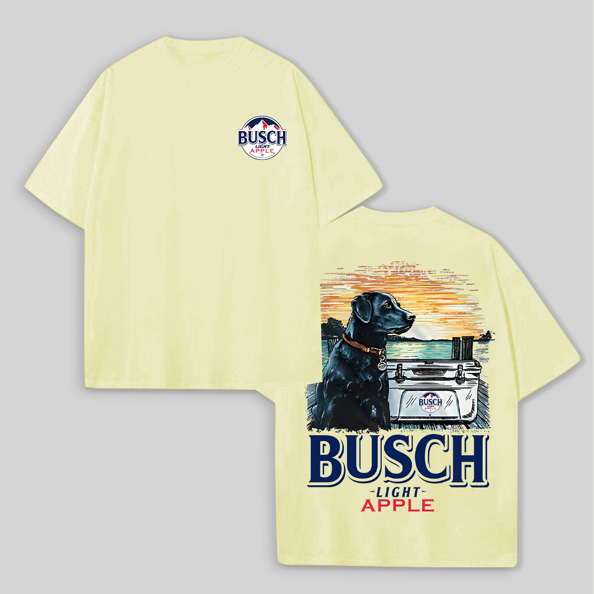 Busch Light Apple Printed Unisex Oversized T-shirt Image - 12