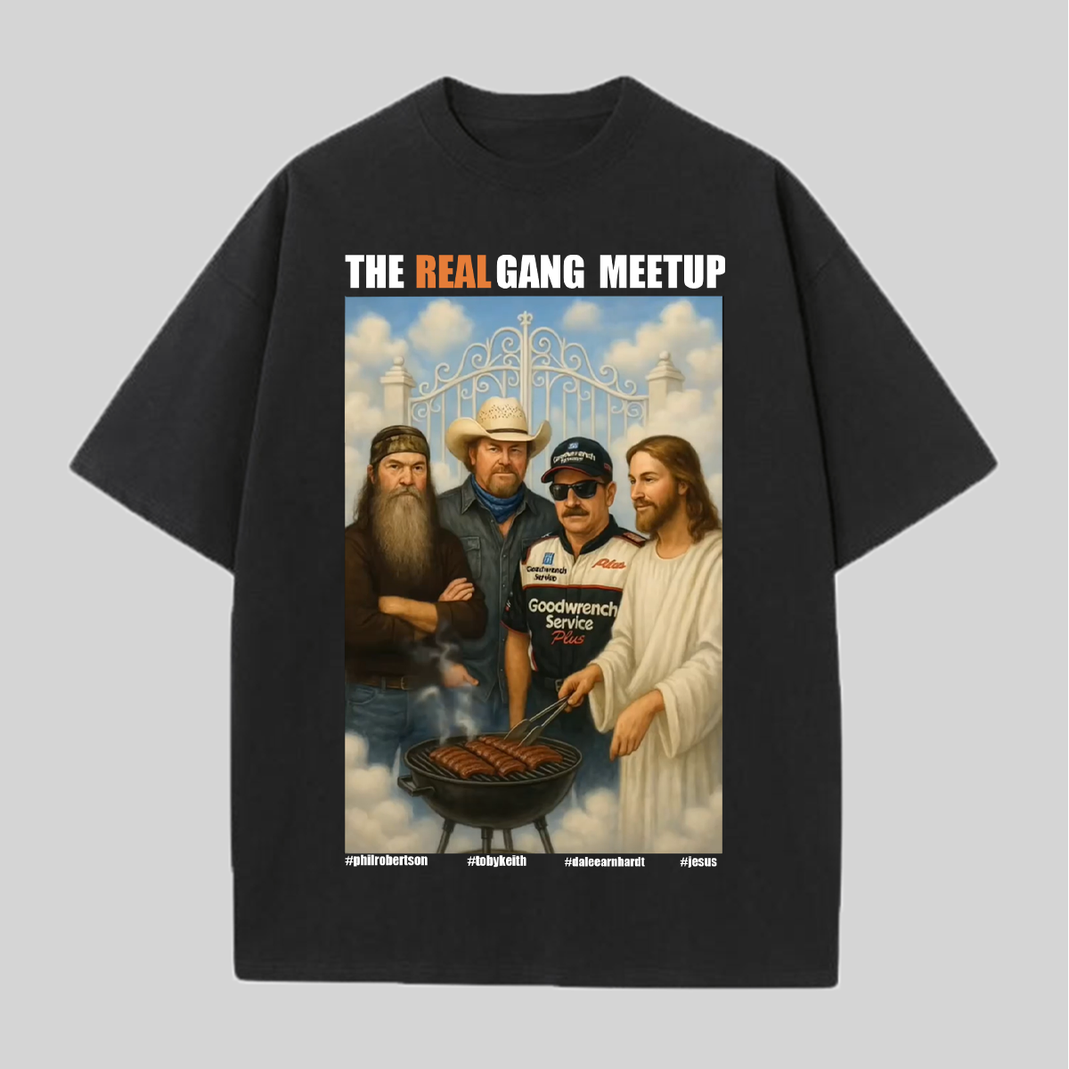 The Real Gang MeetUp Printed Oversized Unisex T-Shirt