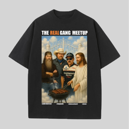 The Real Gang MeetUp Printed Oversized Unisex T-Shirt