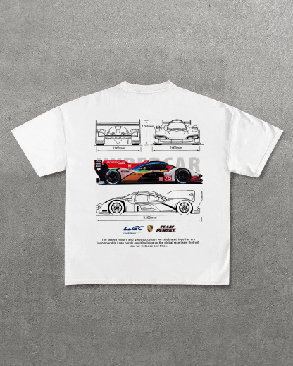 Porsche 963 Printed Oversized Unisex T-shirts Image - 1