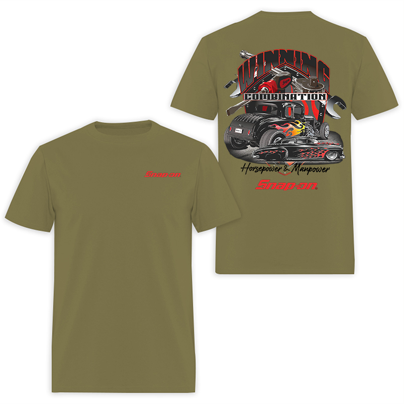 Snap-On Printed Men's T-Shirt Image - 5