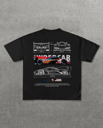Porsche 963 Printed Oversized Unisex T-shirts Image - 5