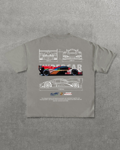 Porsche 963 Printed Oversized Unisex T-shirts Image - 7