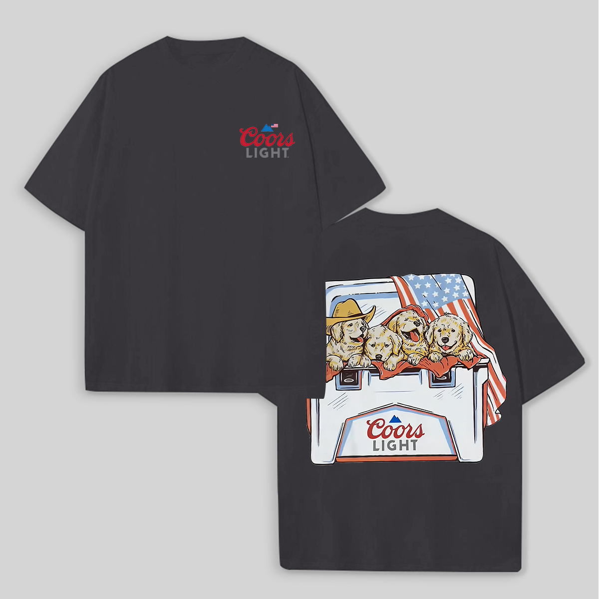 Coors Light Printed Unisex Oversized T-shirt Image - 8