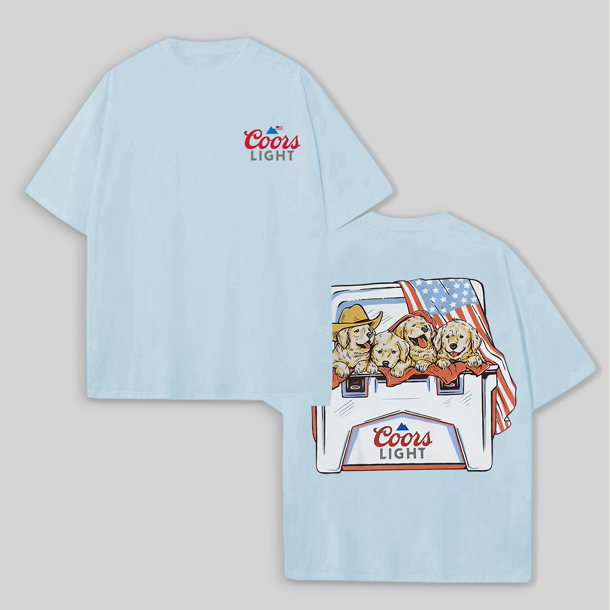 Coors Light Printed Unisex Oversized T-shirt Image - 9