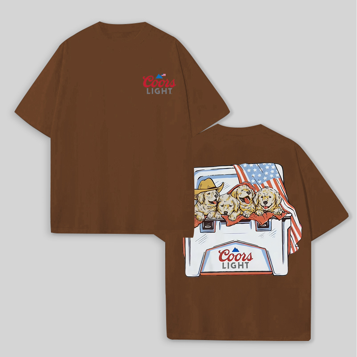 Coors Light Printed Unisex Oversized T-shirt Image - 7