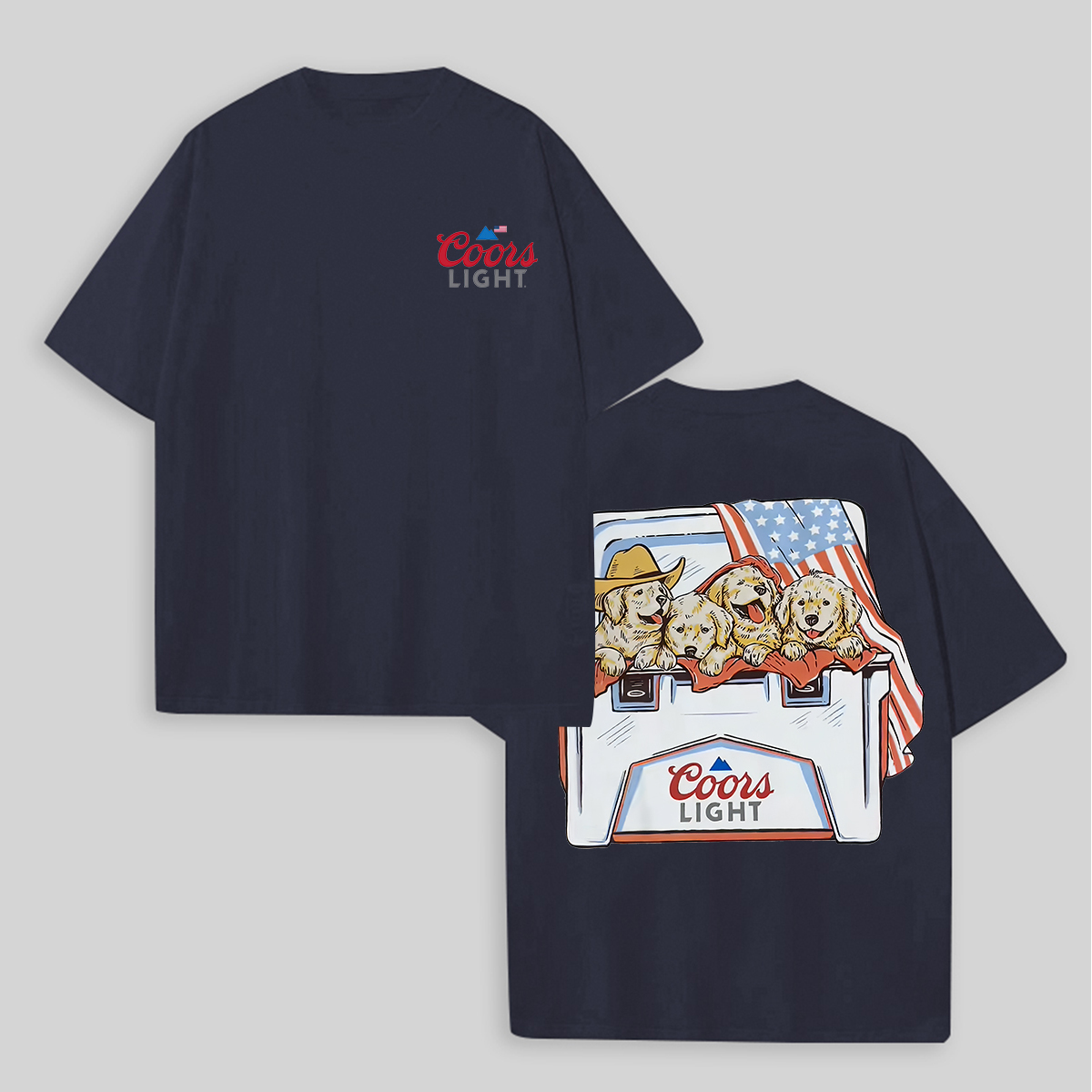 Coors Light Printed Unisex Oversized T-shirt Image - 3