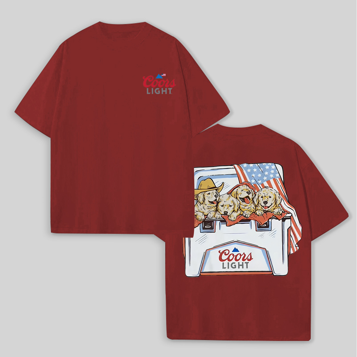 Coors Light Printed Unisex Oversized T-shirt Image - 4