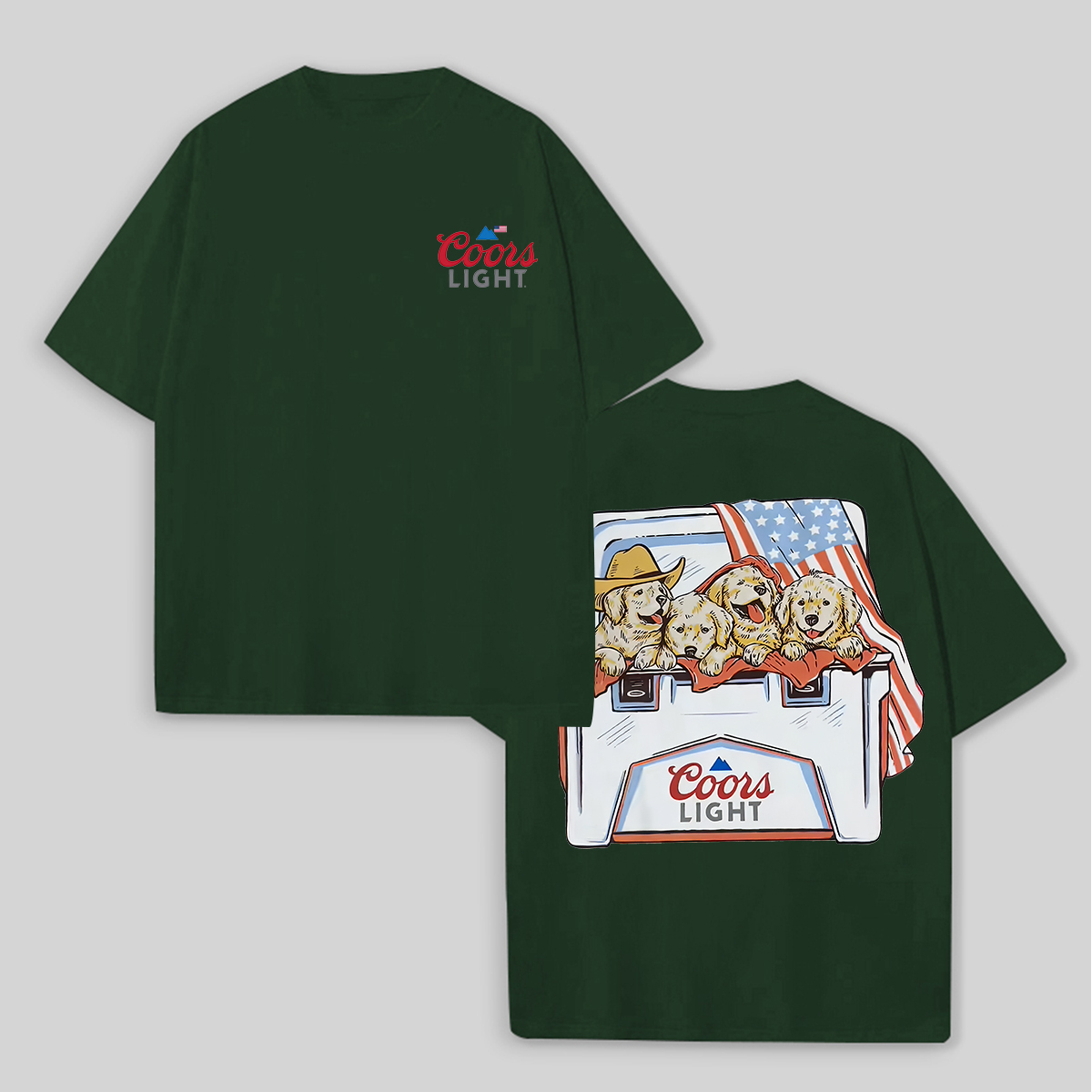 Coors Light Printed Unisex Oversized T-shirt Image - 6