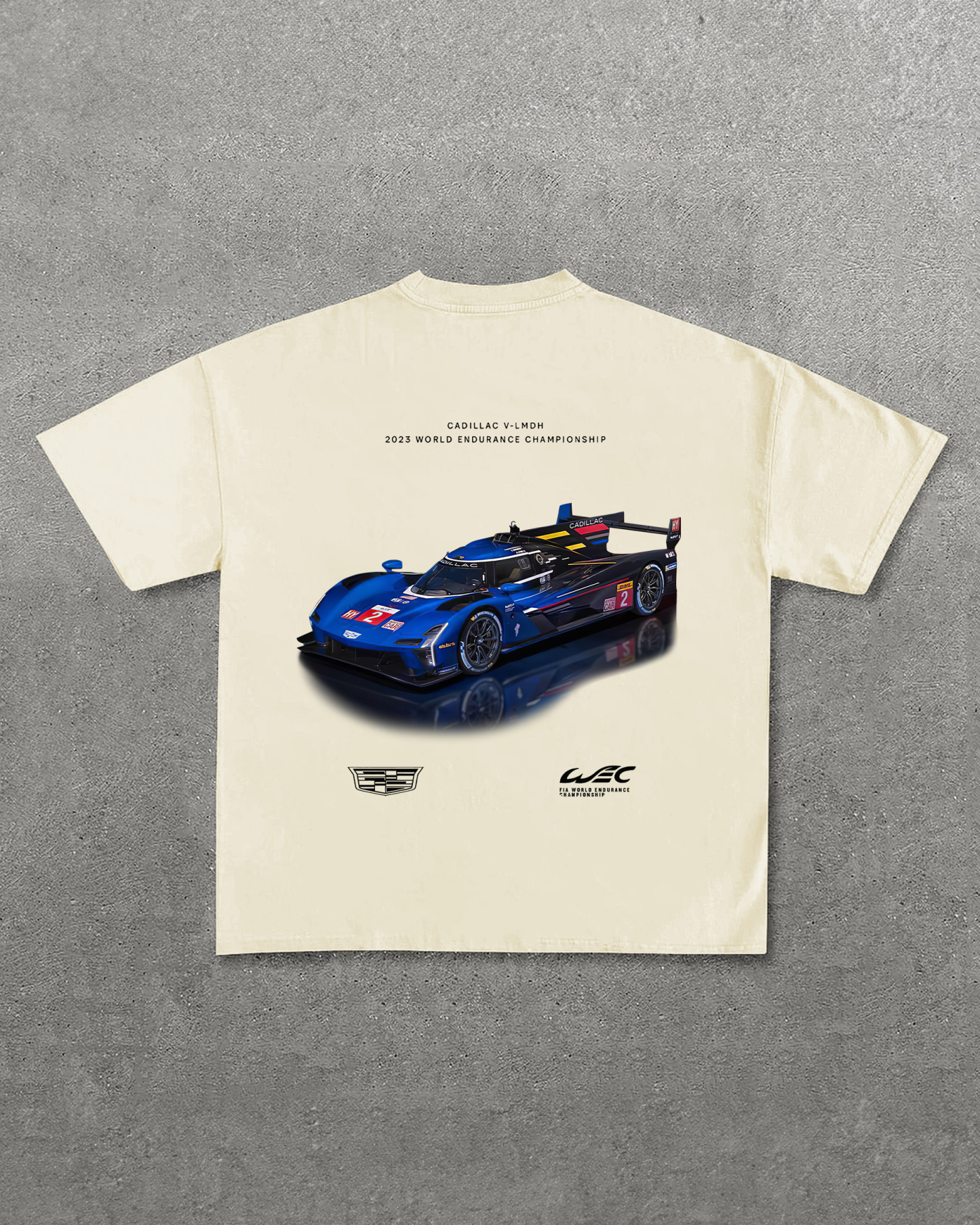 Cadillac V-Lmdh 2023 World Endurance Championship Printed Oversized Unisex T-shirts Image - 5