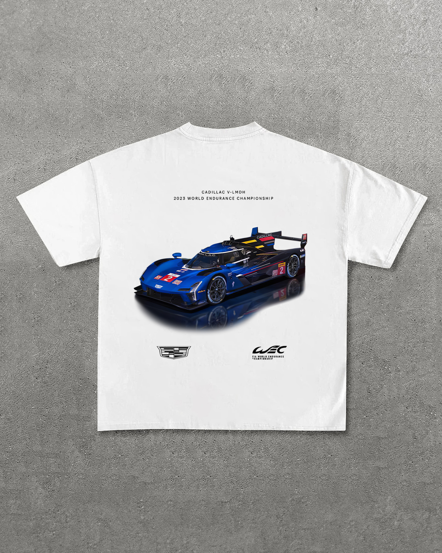 Cadillac V-Lmdh 2023 World Endurance Championship Printed Oversized Unisex T-shirts Image - 3