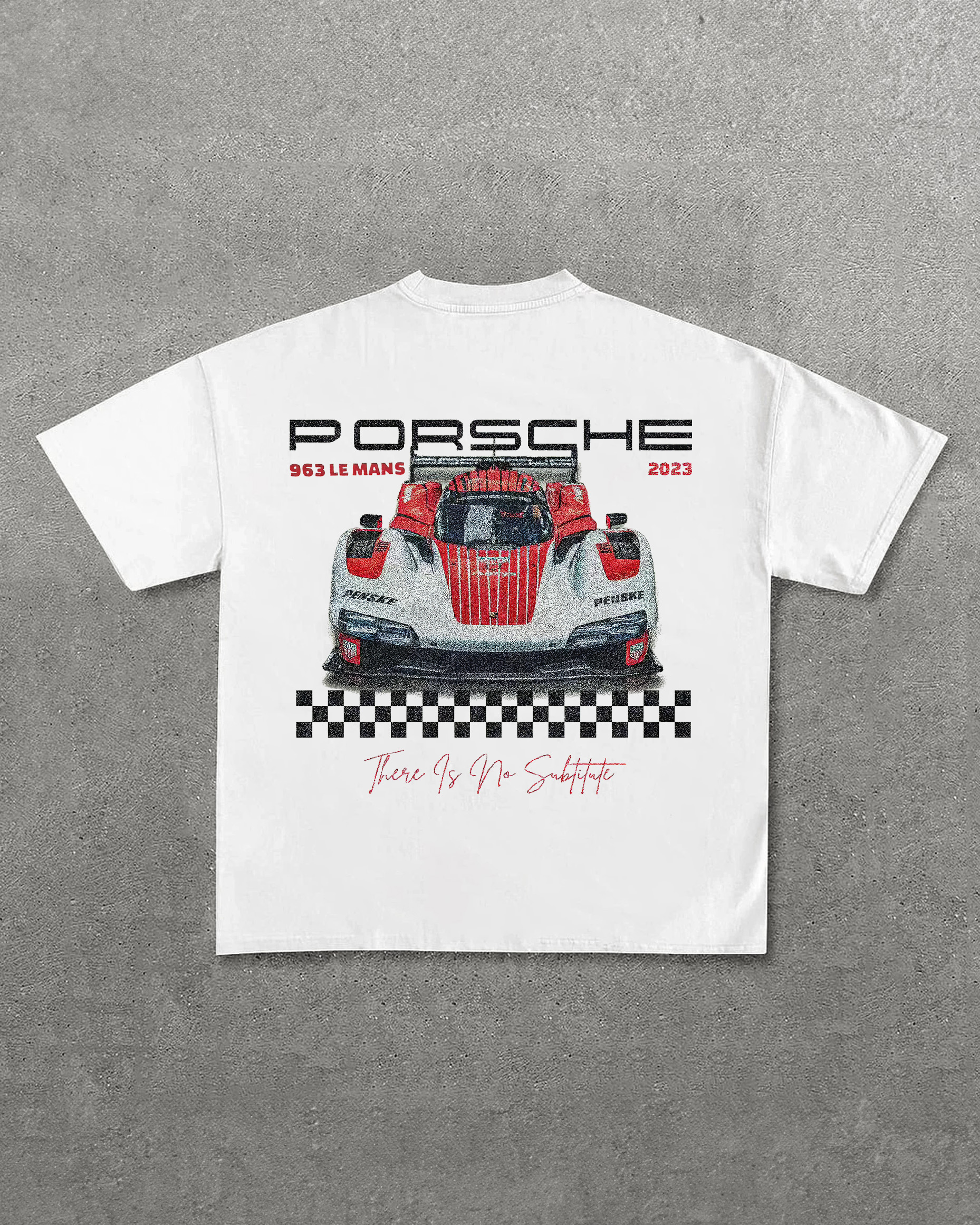 Porsche 963 Printed Oversized Unisex T-shirts Image - 3