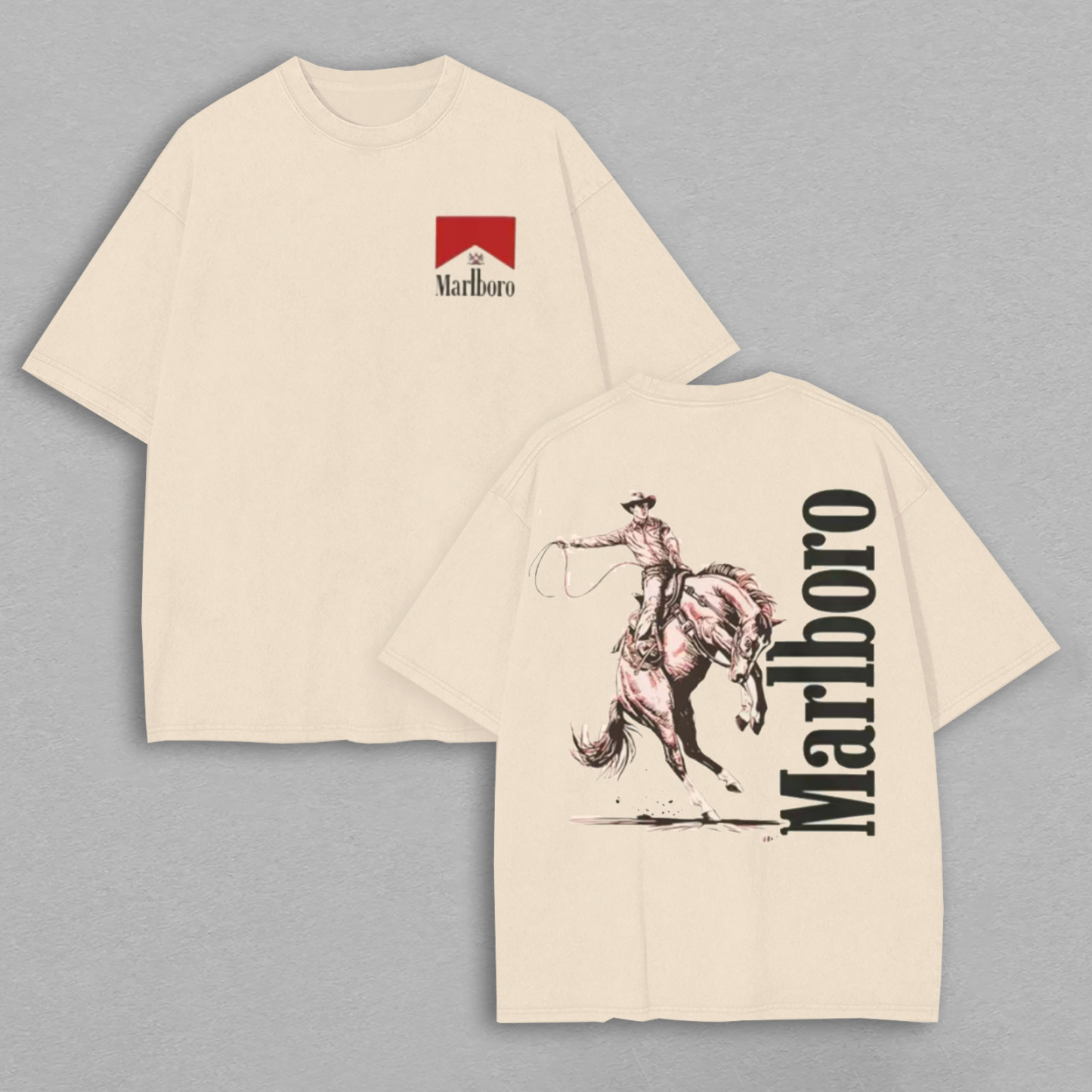 Marlboro Printed Oversized Unisex T-shirt Image - 1