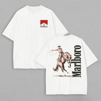 Marlboro Printed Oversized Unisex T-shirt Image - 2