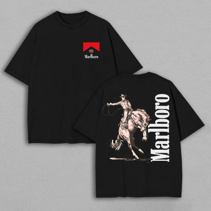 Marlboro Printed Oversized Unisex T-shirt Image - 3