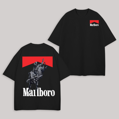 Vintage Marlboro Printed Unisex Oversized T-shirt Image - 6
