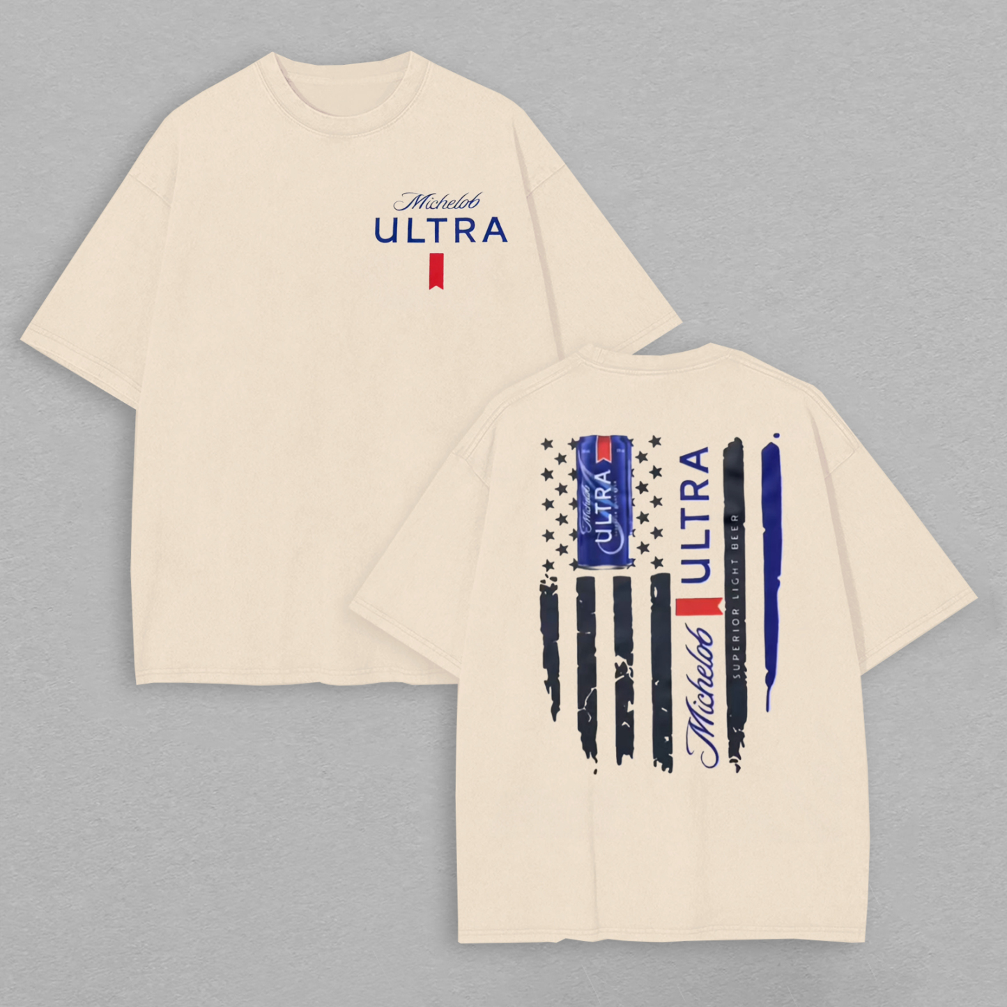 Michelob Ultra Printed Oversized Unisex T-shirt Image - 1