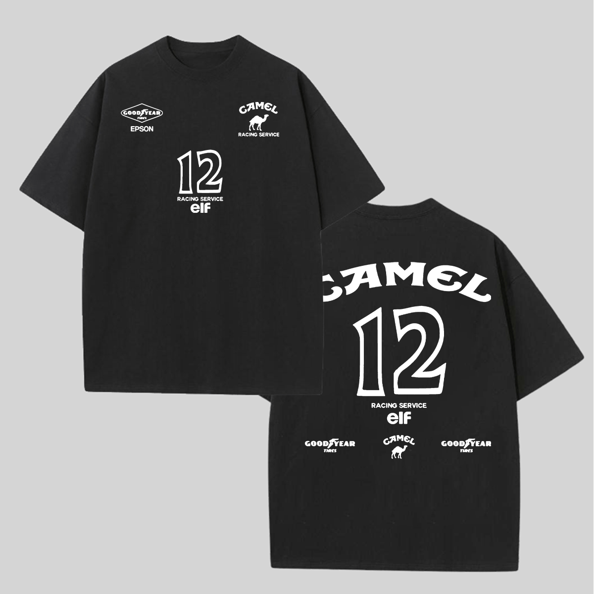 Camel Racing Vintage Printed Unisex T-shirt Image - 3