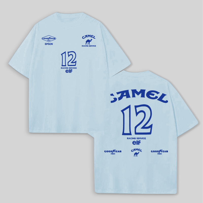 Camel Racing Vintage Printed Unisex T-shirt Image - 8