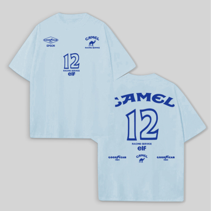 Camel Racing Vintage Printed Unisex T-shirt Image - 8