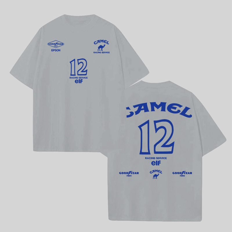 Camel Racing Vintage Printed Unisex T-shirt Image - 5