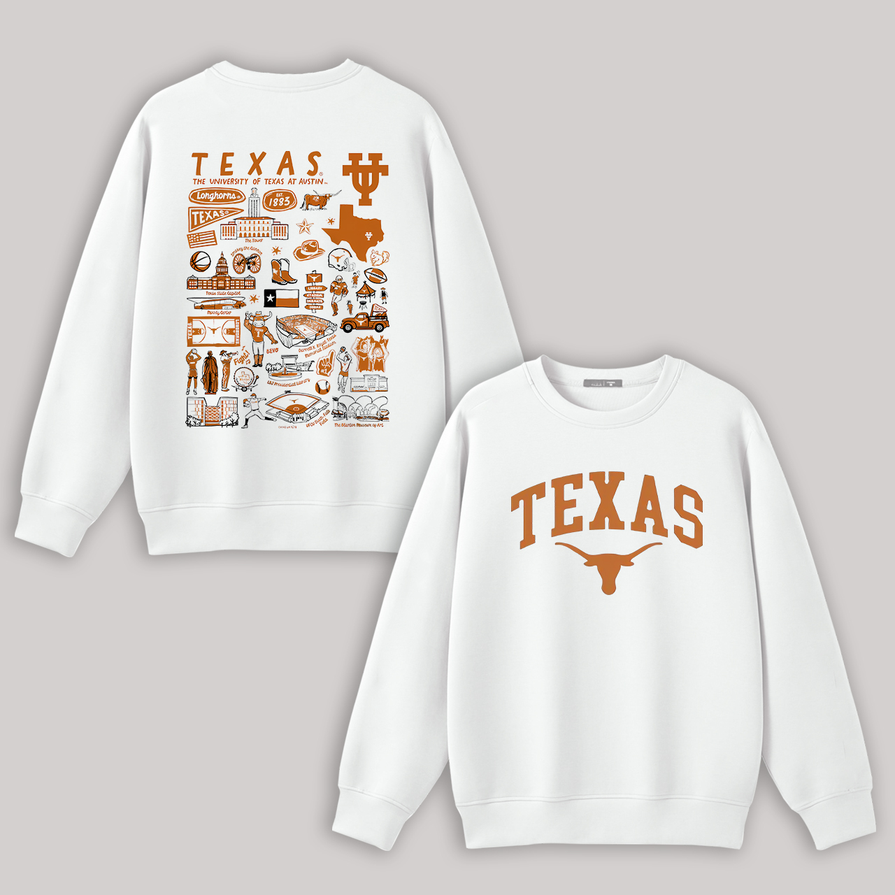 The University of The Texas At Austin Printed Unisex Sweatshirt Image - 1