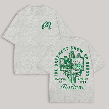 2025 WM Phoenix Open Malbon Golf Printed Unisex Oversized T-shirts Image - 3