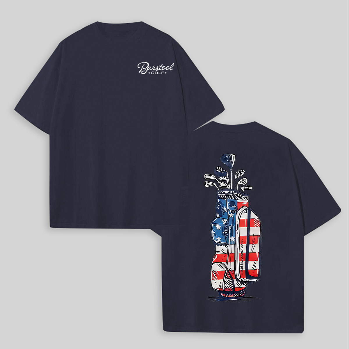 Barstool Golf Printed Unisex Oversized T-shirts Image - 2