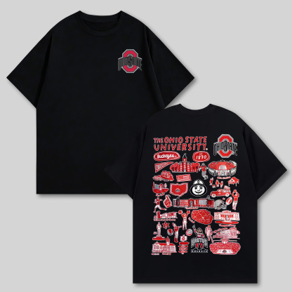 The Ohio State University Printed Oversized Unisex T-shirts Image - 8