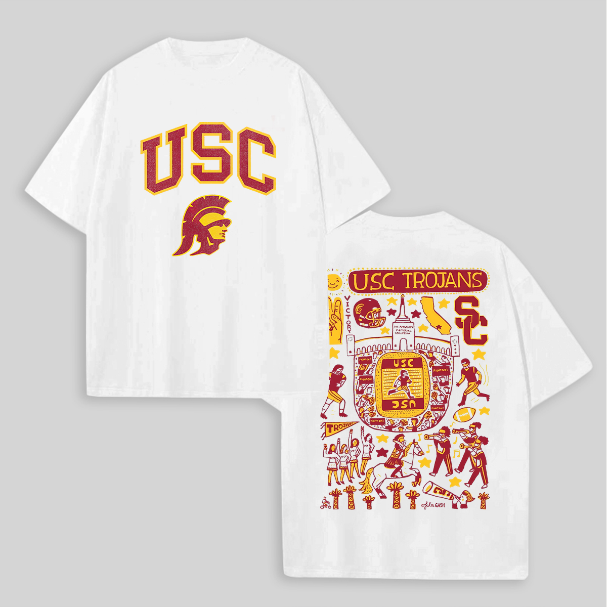 USC Trojans Printed Oversized Unisex T-shirts Image - 1