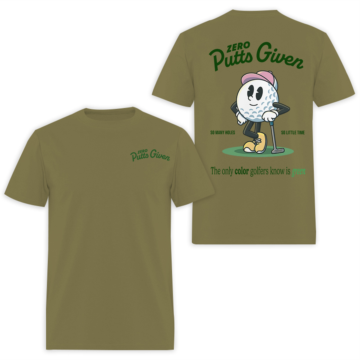 Zero Putts Given Printed Men's T-Shirt Image - 4