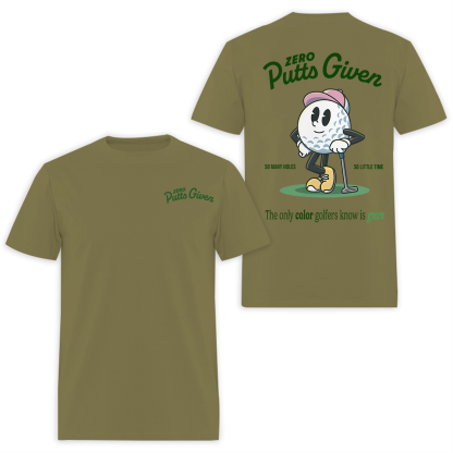 Zero Putts Given Printed Men's T-Shirt Image - 4