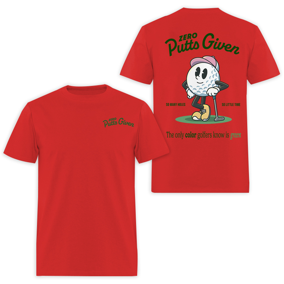 Zero Putts Given Printed Men's T-Shirt Image - 5