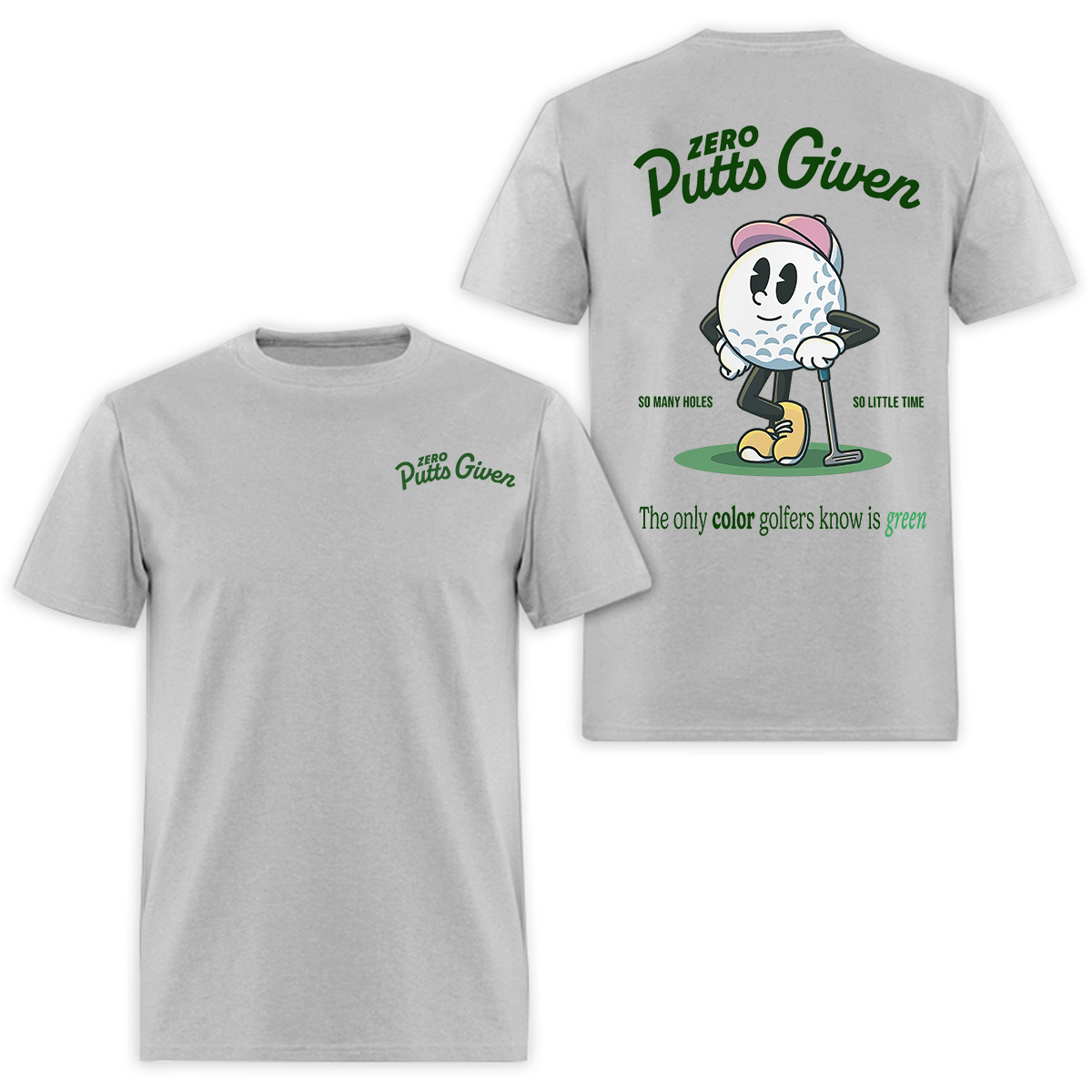 Zero Putts Given Printed Men's T-Shirt Image - 3