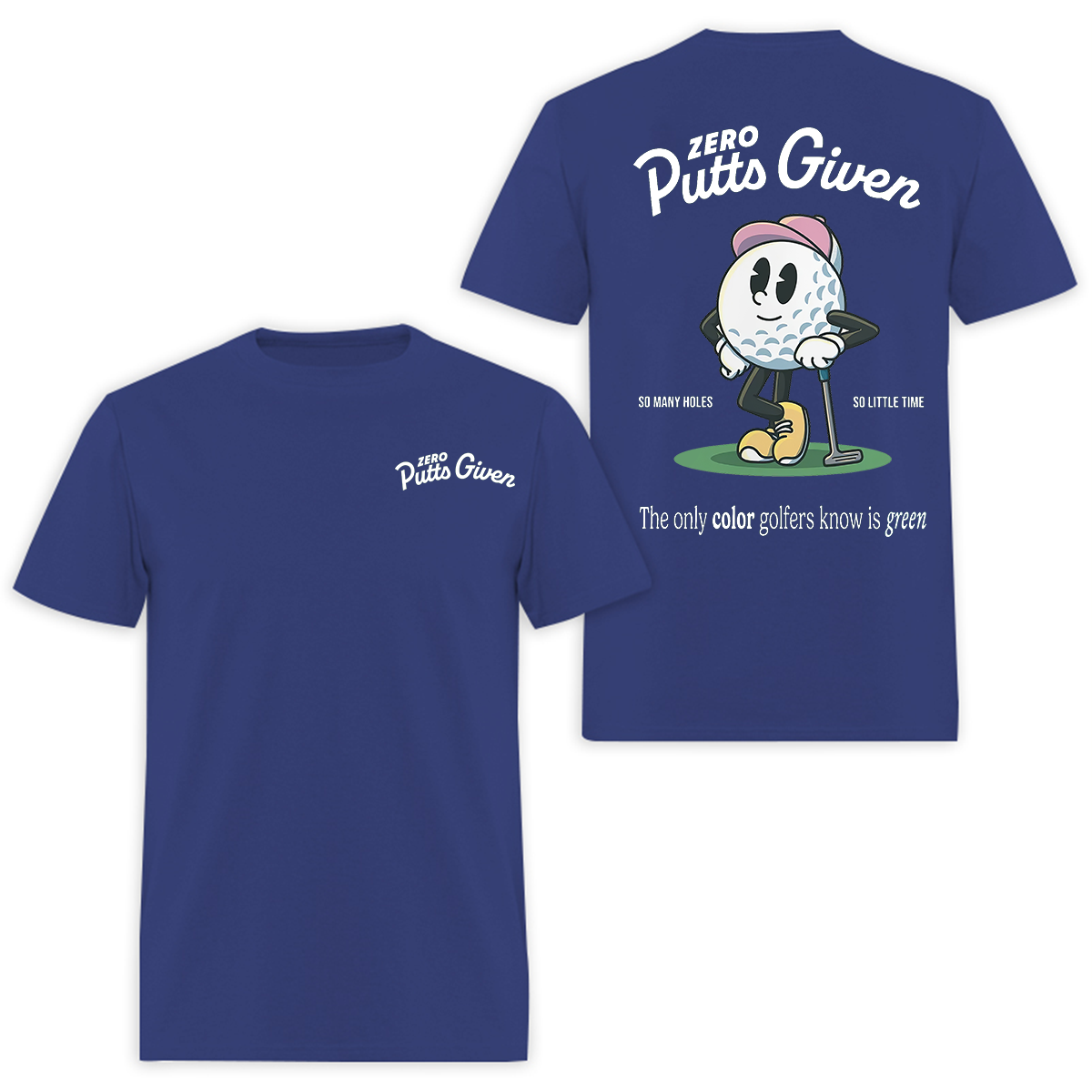 Zero Putts Given Printed Men's T-Shirt Image - 7