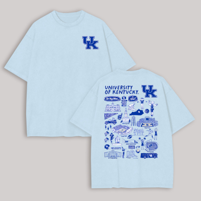 University of Kentucky Printed Oversized Unisex T-shirt Image - 7