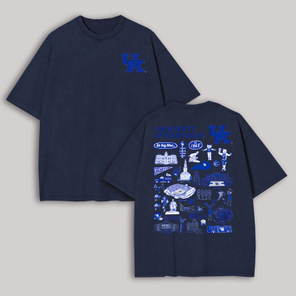 University of Kentucky Printed Oversized Unisex T-shirt Image - 10