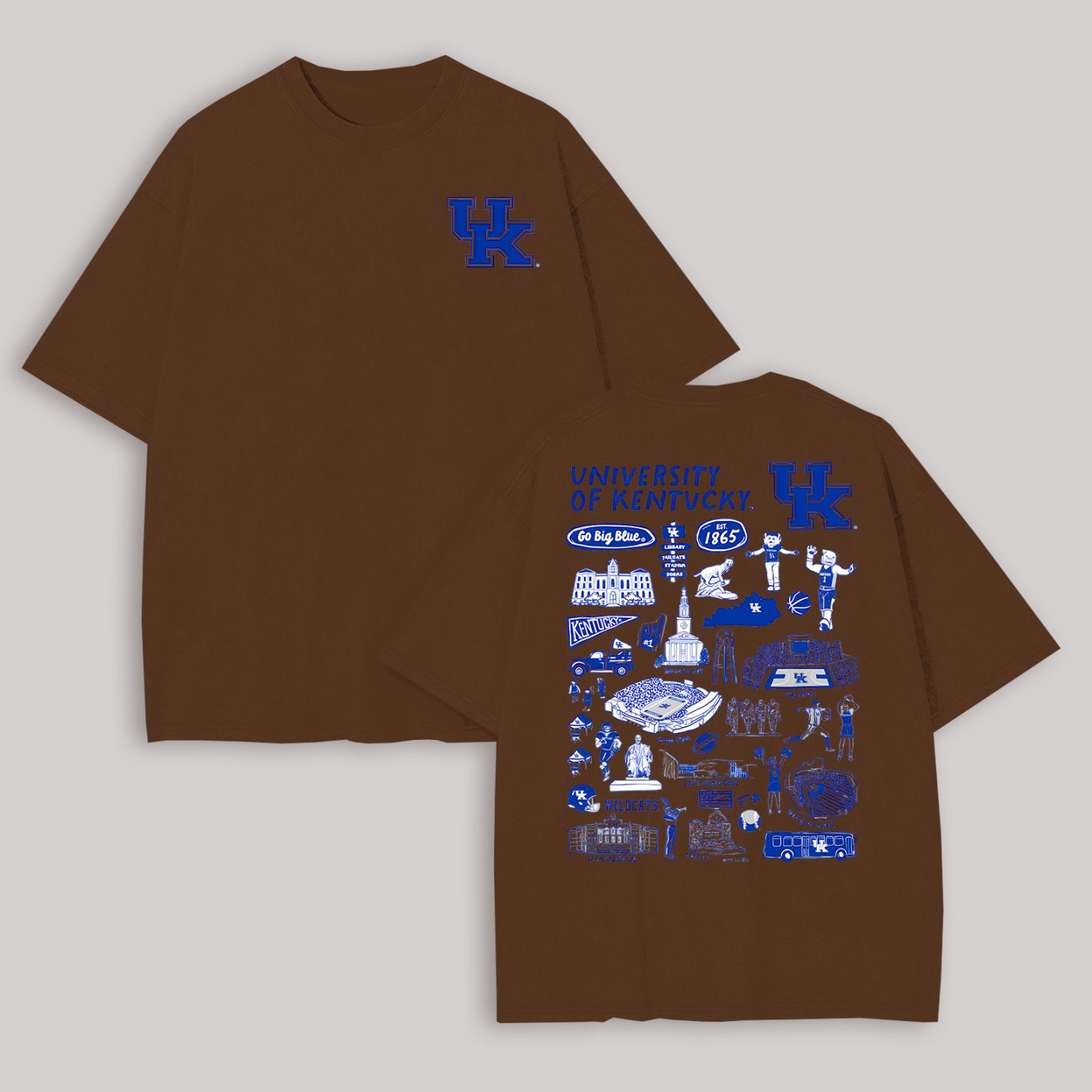 University of Kentucky Printed Oversized Unisex T-shirt Image - 11