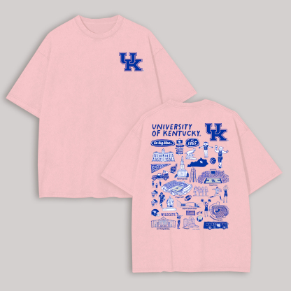 University of Kentucky Printed Oversized Unisex T-shirt Image - 8