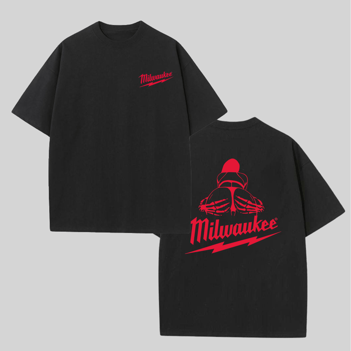 Milwaukee Printed Oversized Unisex T-shirts Image - 2